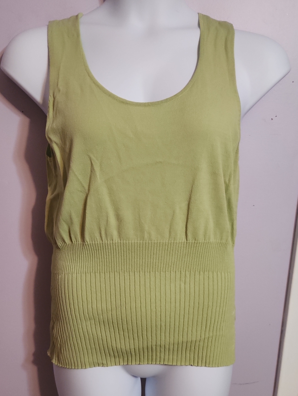George Women's Ribbed Tank Top in Green Size XL (16/18)